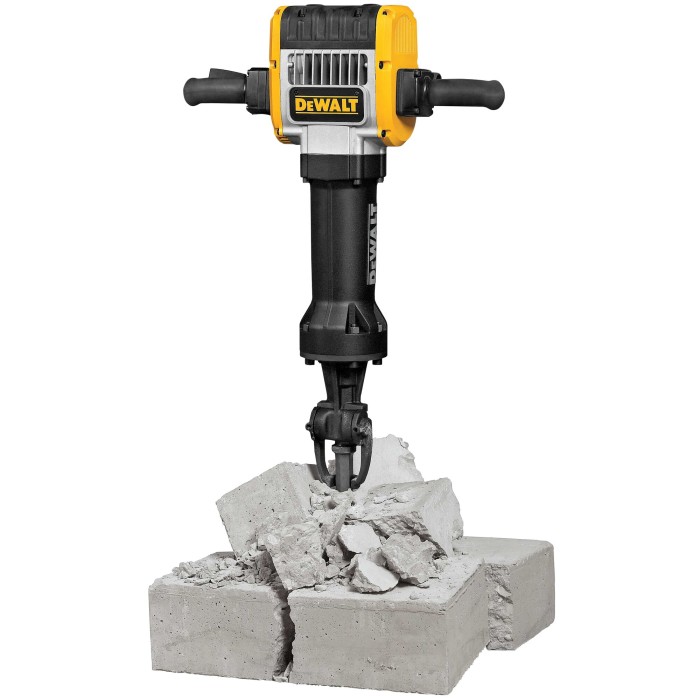 Triturador demoledor de pavimento hexagonal de 1-1/8". de 68 lb con martillo y acero