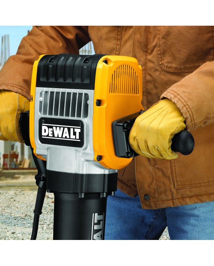 Triturador demoledor de pavimento hexagonal de 1-1/8". de 68 lb con martillo y acero