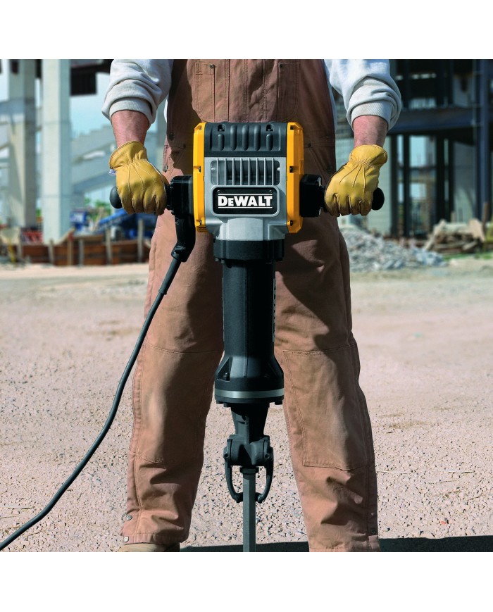 Triturador demoledor de pavimento hexagonal de 1-1/8". de 68 lb con martillo y acero