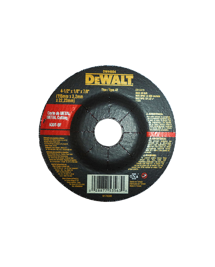 DISCO PARA CORTE 4.1/2 X 1/8X 7/8 PULG 