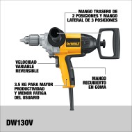 Taladro especial rotacional y atornillador de mango Espada 9AMP 1/2? (13mm)