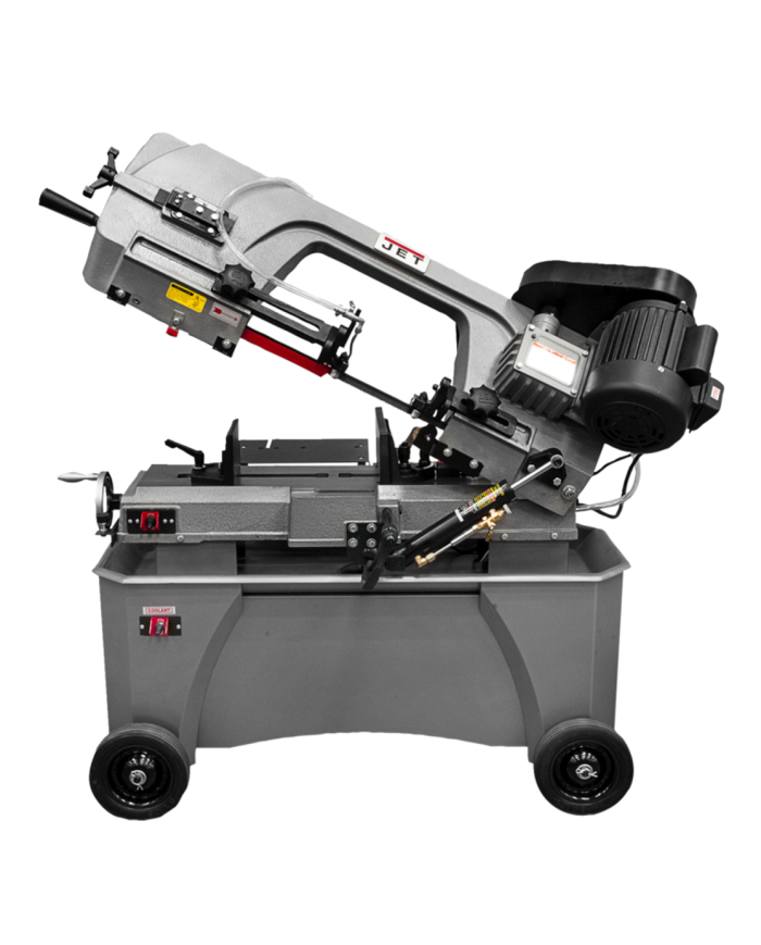 Máquina sierra eléctrica. Cinta horizontal / vertical con capacidad de corte 7"x 12" y mesa de trabajo en vertical de 9"7/16