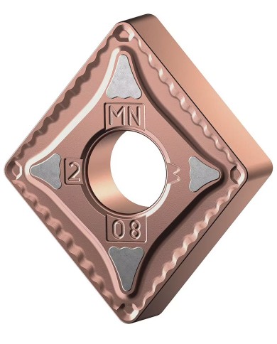 Inserto para torneado CNMG120408 para aceros al carbono y fundiciones, Mecanizado medio.