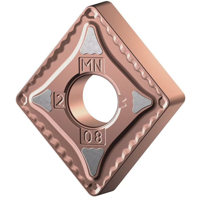 Inserto para torneado CNMG120408 para aceros al carbono y fundiciones, Mecanizado medio.