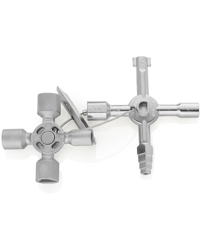 Llave para tableros eléctricos en cruz y sistemas de paso estándar 10 perfiles
