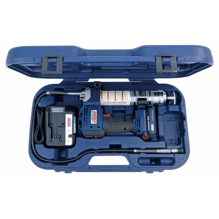 PISTOLA DE ENGRASE 20V POWERLUBER SERIE 1880 MODELO CON BATERIA DE IONES DE LITIO DE 20V REF. LINCOLN 1882-E