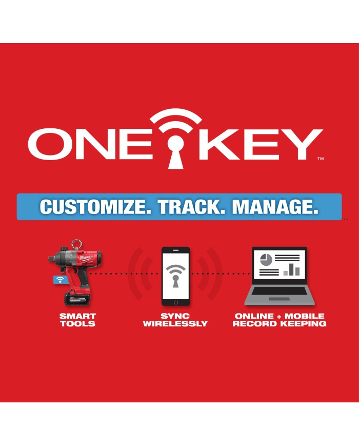Llave de impacto de alto torque M18 FUEL™ de 1" con kit ONE-KEY™