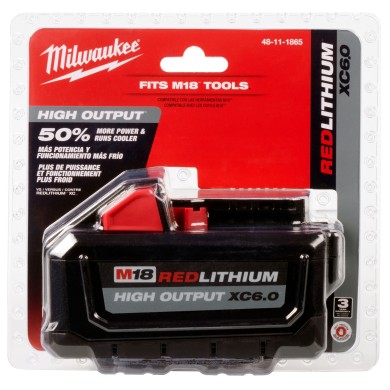 Batería M18 REDLITHIUM XC 6.0 AMP HIGH OUTPUT MILWAUKEE