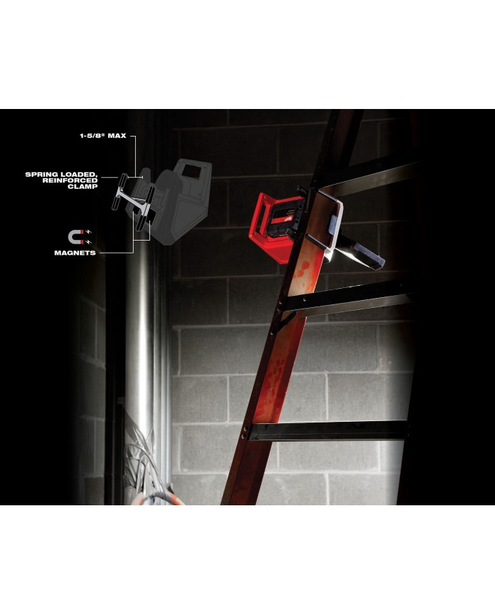 Linterna LED IP54 magnetico y cabeza girat. tipo reflector de alta definición sin batería