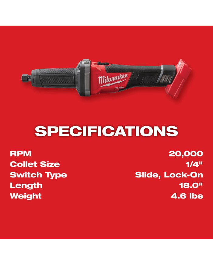 Rectificadora M18 FUEL de 1/4 20.000 RPM +2baterias cargador y maleta