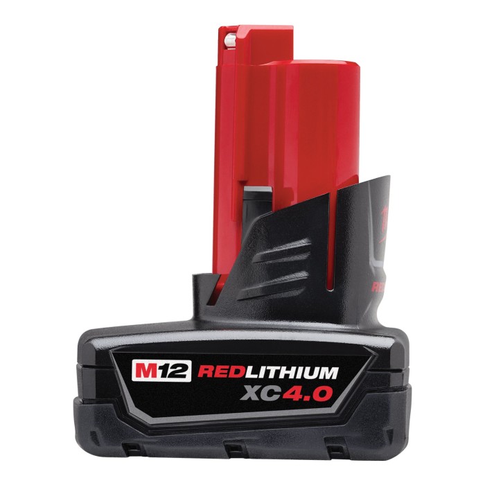 Paquete de baterías de capacidad extendida M12 Redlithium XC 4.0 AMP