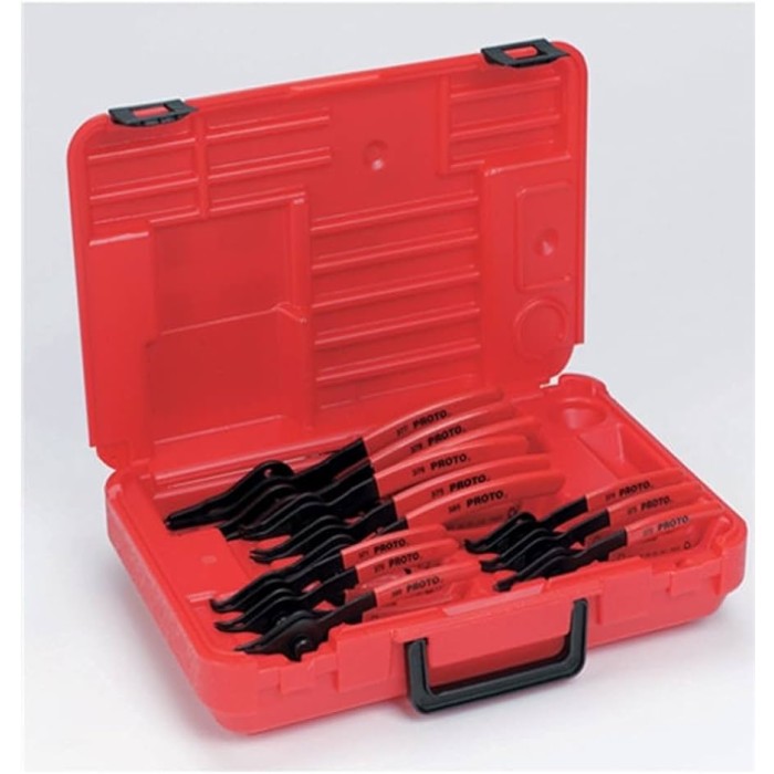 Juego de 12 pinzas o alicates convertibles para anillo de retención interior y exterior