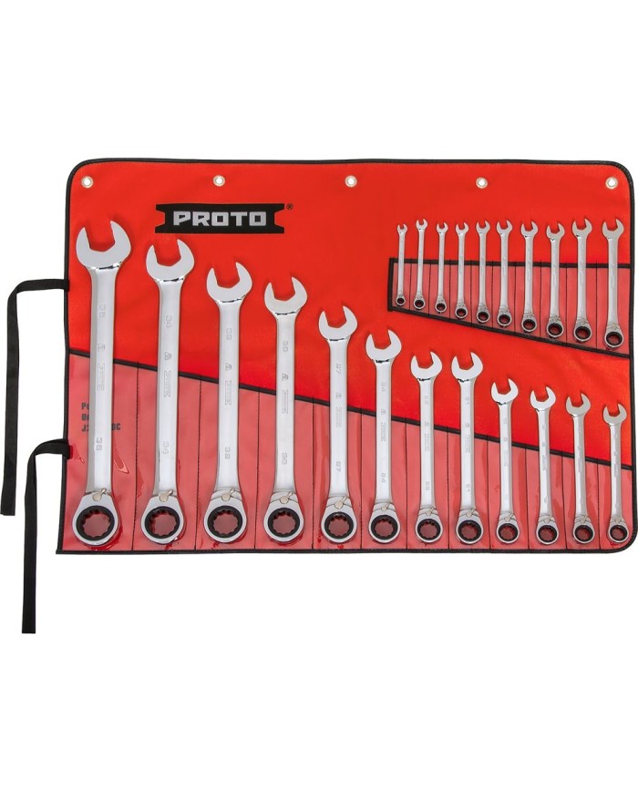 Juego de llave mixta ratchet 6 a 36mm 22 pc 12pt Proto