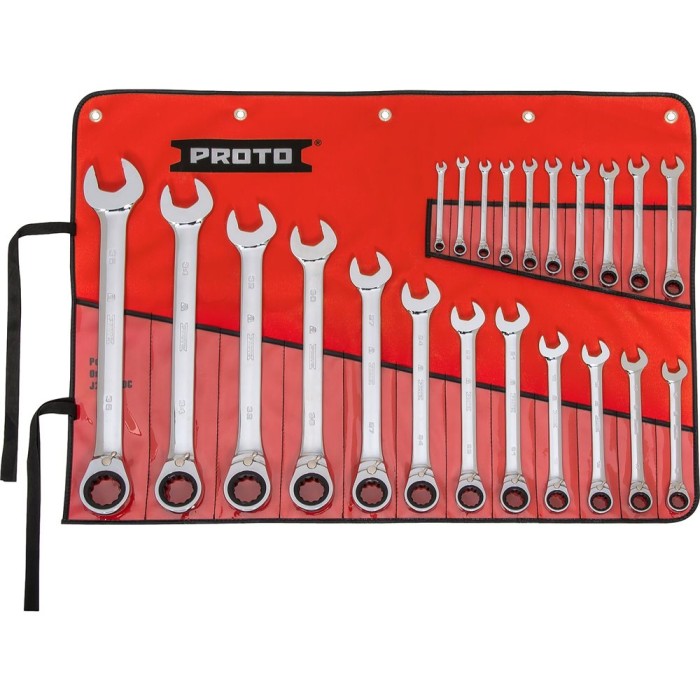 Juego de llave mixta ratchet 6 a 36mm 22 pc 12pt Proto