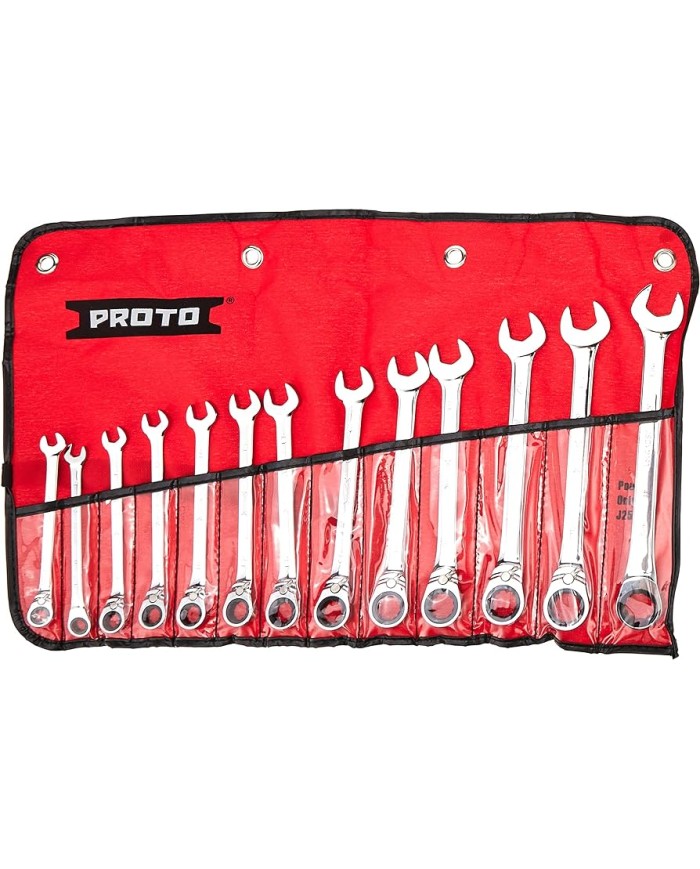 Juego de llaves mixtas Ratchet 7 a 19mm 13 pc 12pt Proto