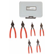 Juego de alicates para anillos de retención interior y exterior 6 piezas Proto