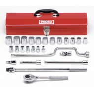 Juego de dados y accesorios 1/2 de 3/8-1"1/4 26piezas 12pt Proto