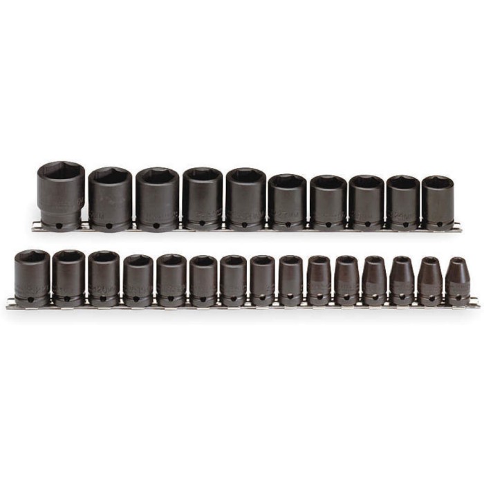 Juego de dados de impacto 1/2 de 8 a 36mm 25 piezas proto