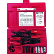 Juego de alicates para anillos de retención interior y exterior 10" 30 piezas