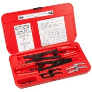 Juego de alicates para anillos de retención interior y exterior 10" 30 piezas