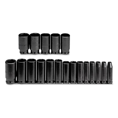Juego de dados de impacto largo de 1/2 de 3/8 a 1"1/2  6pt 19piezas Proto