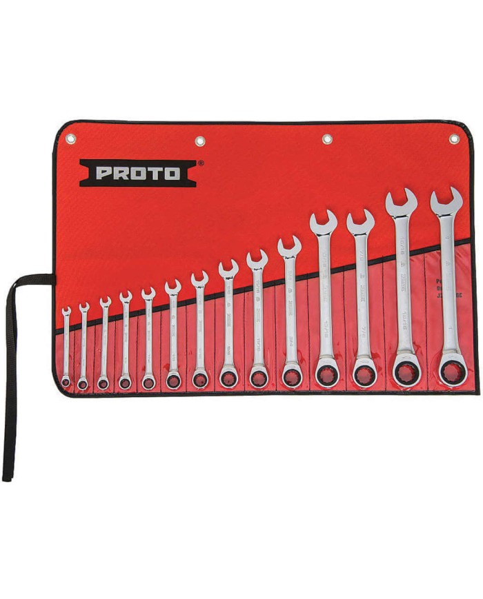 Juego de llaves mixtas rachet 1/4 a 1" 14 piezas 12pt Proto