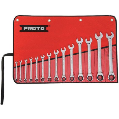 Juego de llaves mixtas rachet 1/4 a 1" 14 piezas 12pt Proto