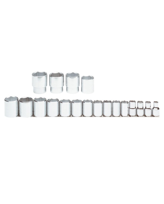 Juego de dados 1/2 de 3/8 a 1"1/2 6pt 19 piezas Proto
