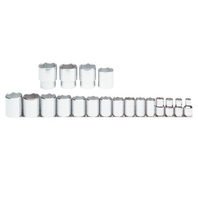 Juego de dados 1/2 de 3/8 a 1"1/2 6pt 19 piezas Proto