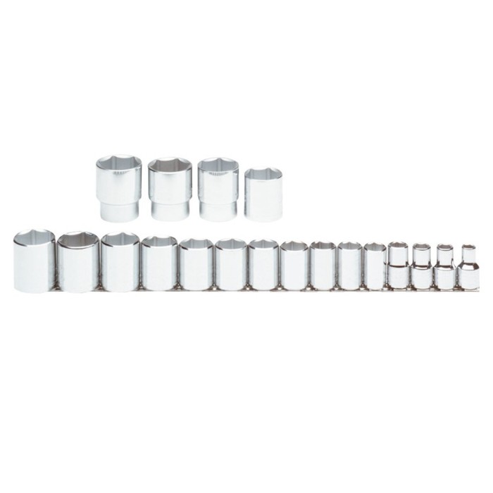 Juego de dados 1/2 de 3/8 a 1"1/2 6pt 19 piezas Proto