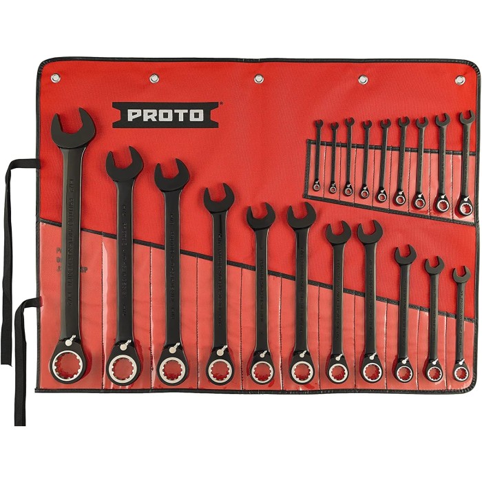 Juego de llaves mixtas ratchet 7/32 a 1"1/2 20 Piezas SPL BK