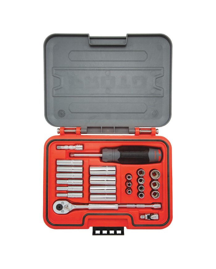 Juego de dados y accesorios de 3/16 a 9/16 25 piezas 122pt Proto