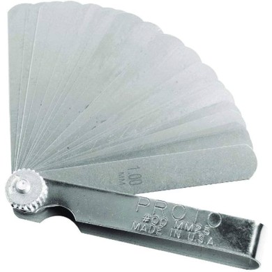 Calibrador de láminas 4" 25H Métricas