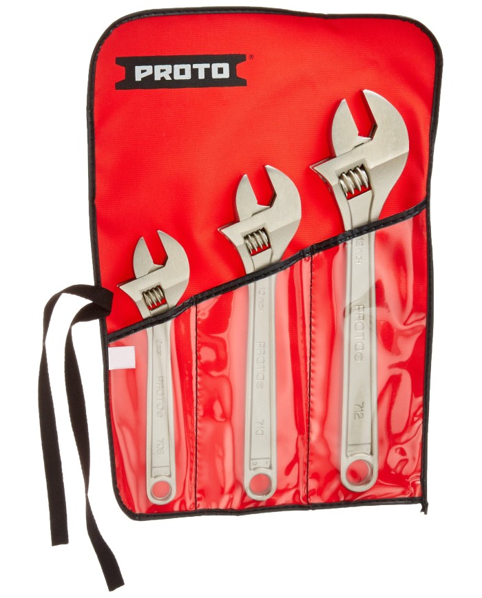 Juego llave francesa 8-12" 3 piezas
