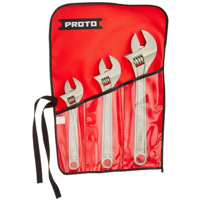 Juego llave francesa 8-12" 3 piezas