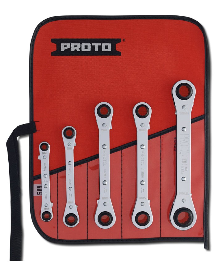 Juego de llaves corona ratchet de 7 a 17mm 5 piezas Proto
