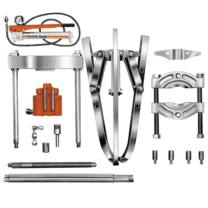 Juego de extractor hidráulico 2/3 patas 50 toneladas con caja Power Team