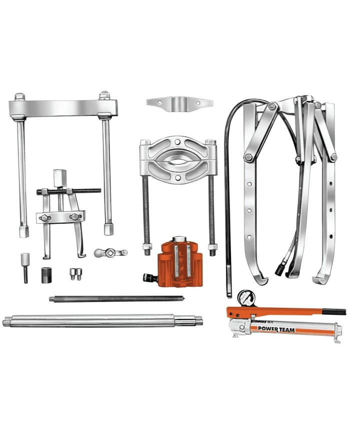 Juego extractor hidráulico 2/3 patas 30 toneladas con caja Power Team