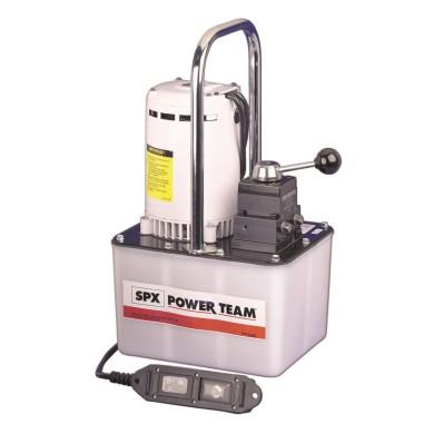 Bomba hidráulica eléctrica 4 vías Cap. oil 2 galones Power Team