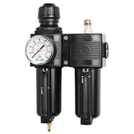 Filtro-Regulador y Lubricador líneas de aire de entrada y salida 1/2 modular c/manometro 14 bar ATC-2C Samoa