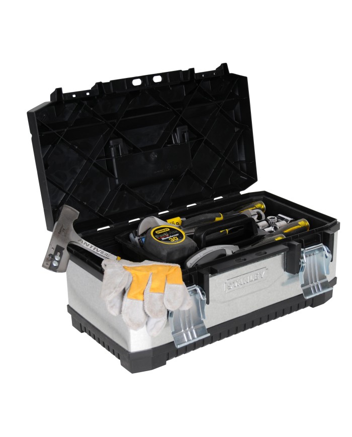 Caja metálica plastica tipo baul con bandeja 20" FatMax. Stanley