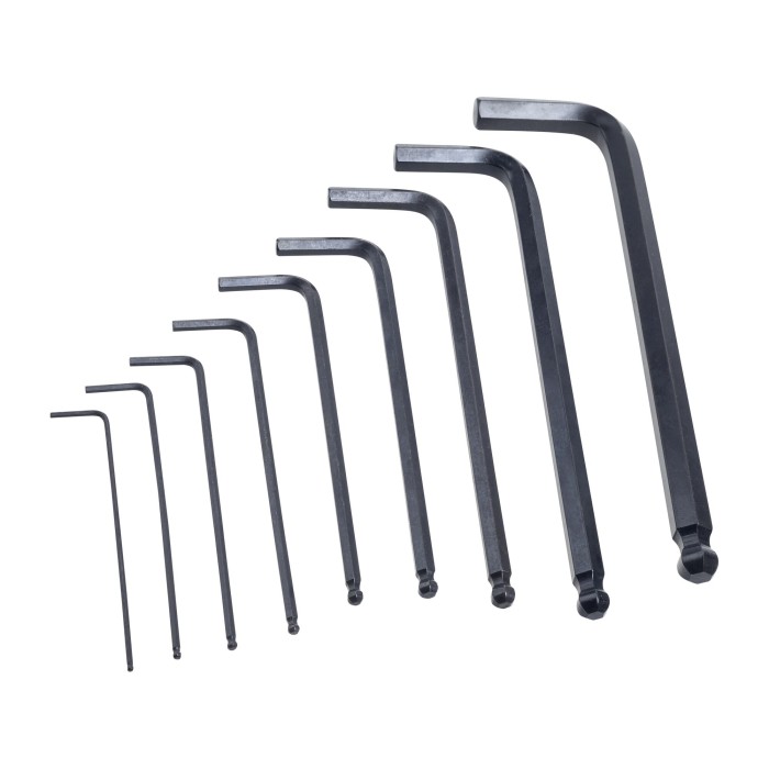 Juego de llaves allen largos tipo bola métric & inch 21 piezas Stanley