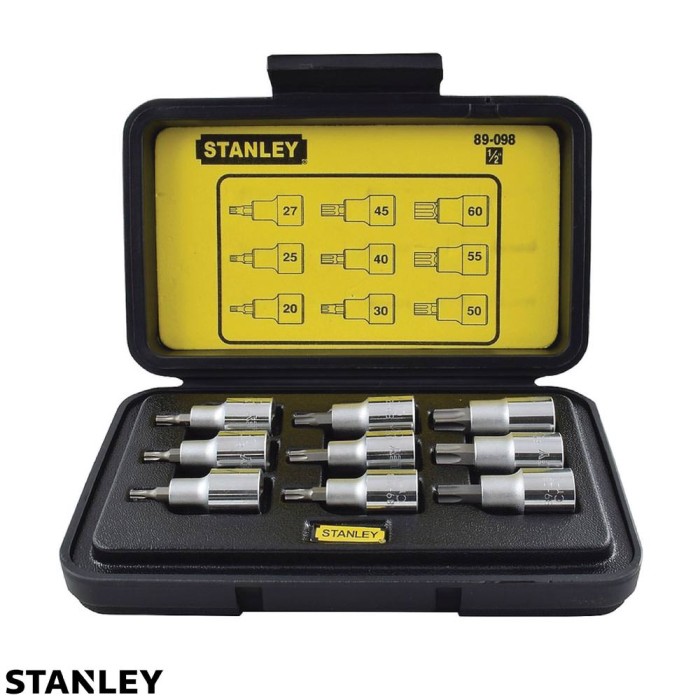 Juego de dados punta torque de 1/2 de T20 a T60 9 piezas