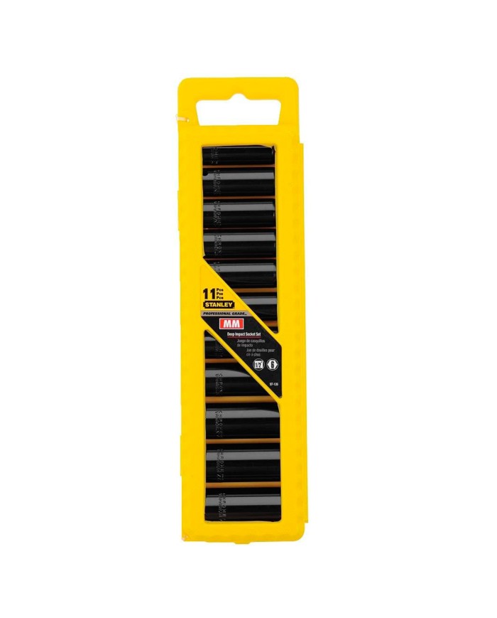 Juego de dados de impacto largos 1/2 de 10 a 24mm 11 piezas Stanley