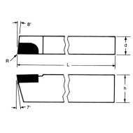 Cuchilla para Torno con derecho P/MD C5/P30 AR-8 1/2"