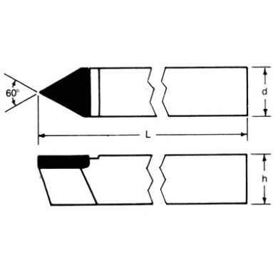 Cuchilla de Torneado con recto P/MD C5/P30 E-8 1/2