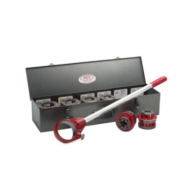 Juego enhebrador manual 1/2" a 2" 6Pc. con caja de herramientas