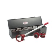 Juego enhebrador manual 1/2" a 2" 6Pc. con caja de herramientas