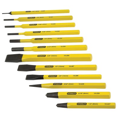 Juego de cinceles y punzones 12 piezas Stanley