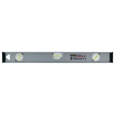 Nivel magnético 24" de 3 burbujas aluminio l-Beam Stanley